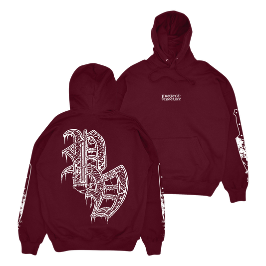 Project Vengeance - Embroidered Vengeance Hoodie (Burgundy)